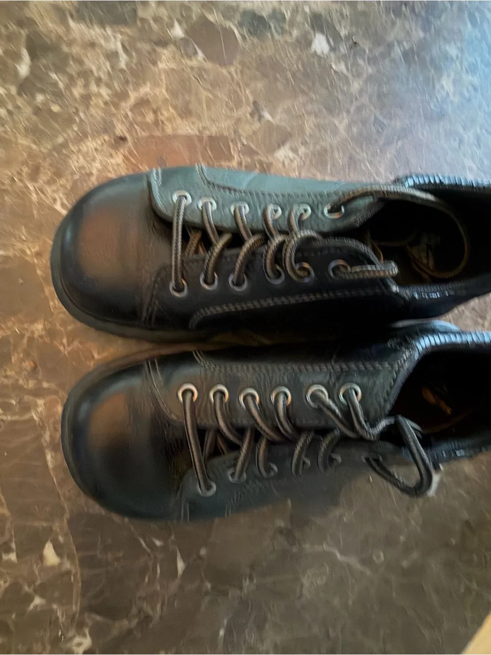 Dr. Martens Black Leather Lace-Up Oxfords
